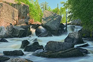 Land Prints: Bird River at Tulabi Falls Nopiming Provincial Park, Manitoba, Canada