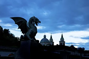 Images Dated 12th May 2021: Bishop faces, architecture, Ljublijana, Slovenia