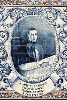Images Dated 12th September 2014: The Bishop Joao de Mendonca, founder of the gardens of the Paco Episcopal of Castelo