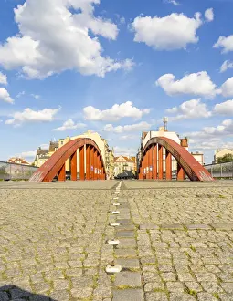 Poznan Prints: Bishop Jordan Bridge, Cathedral Island or Ostrow Tumski, Poznan, Poland, Eastern Europe