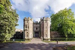 Wells Prints: Bishops Palace Gate House, Wells, Somerset, England, UK