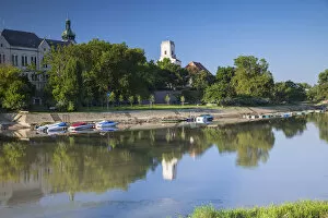 Images Dated 15th October 2013: Bishops Palace and Raba River, Gyor, Western Transdanubia, Hungary