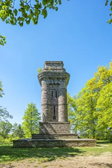 Lookout Prints: The Bismarck tower near Sargenroth, Hunsruck, Rhineland-Palatinate, Germany