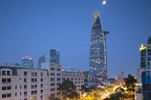 Images Dated 17th February 2015: Bitexco Financial Tower at dusk, Ho Chi Minh City, Vietnam