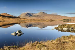 Images Dated 24th November 2021: Black Mount Reflecting in Lochan na h-Achlaise, Argyll & Bute, Scotland