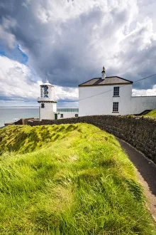 Blackhead path lighthouse, Whitehead, County Antrim, Ulster region, northern Ireland