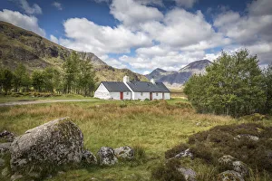 Lonely Prints: Blackrock Cottage at the entrance to Glencoe, Highlands, Scotland, Great Britain
