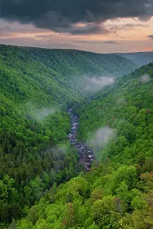 Q3 2025 Prints: Blackwater Canyon at sunset, Blackwater Falls State Park, West Virginia, USA