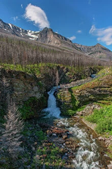 Images Dated 5th June 2023: Blakiston Creek and Blakiston Falls. Blakiston Falls Trail Waterton Lakes National Park, Alberta