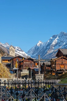 Chalet Prints: Blatten village, Lotschental Valley, Valais, Switzerland