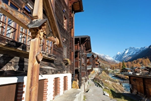 Chalet Prints: Blatten village, Lotschental Valley, Valais, Switzerland