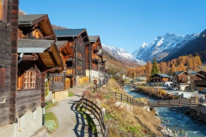 Blatten village, Lotschental Valley, Valais, Switzerland