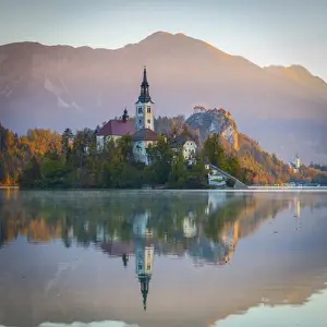 Bled Island (Blejski otok) with the Church of the Assumption (Cerkev Marijinega vnebovzetja)