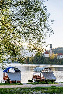 Julian Prints: Bled lake, morning view, Slovenia, Europe