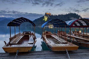 Images Dated 17th October 2019: Bled, Slovenia, Europe. Bled Castle and Lake Bled