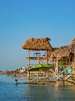 Table Prints: Blue Bayou Restaurant, Secret Beach, Ambergris Caye, Belize District, Belize
