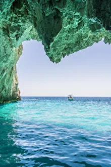 Zakynthos Prints: Blue caves, Zakynthos, Zante, Ionian Islands, Greece