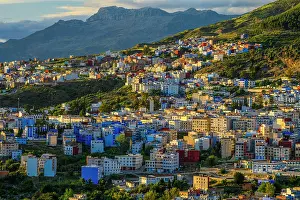 Chefchauoen Prints: The blue city from a high viewpoint, Chefchaouen, Morocco