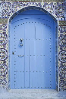Chefchaouen Gallery: Blue doorway, Chefchaouen, Morocco