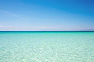 Philippines Gallery: Blue sky and horizon over clear ocean water, Boracay Island, Aklan Province, Western