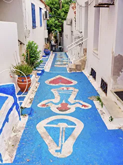 The Blue Street, Pythagoreio, Samos Island, North Aegean, Greece