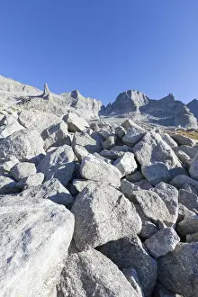 Val Masino Prints: Blue summer sky on peak Badile and Porcellizzo Valley Masino Valley Valtellina Sondrio