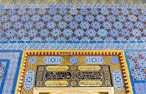Blue tiles at Topkapi, a UNESCO World Heritage Site. Istanbul, Turkey