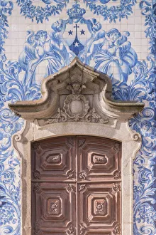 Port Wine Prints: The blue and white tiles of the Igreja do Carmo in Porto. Oporto city, Porto district