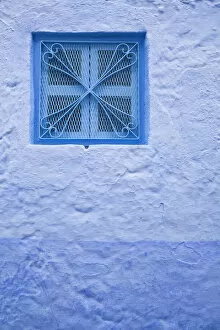 Chefchaouen Gallery: Blue window,
Chefchaouen,
Morocco,
North Africa