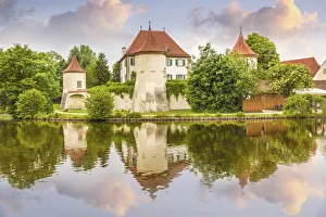 Bavarian Prints: Blutenburg Castle in Munich, Upper Bavaria, Bavaria, Germany