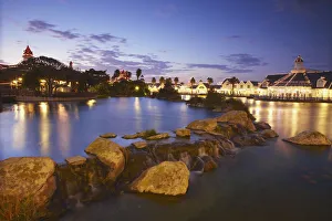 The Boardwalk entertainment complex at dusk, Summerstrand, Port Elizabeth, Eastern Cape