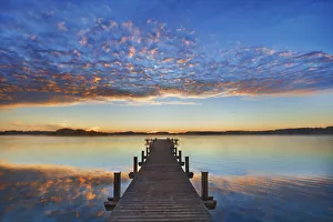 Boardwalk at lake - Germany, Bavaria, Upper Bavaria, Starnberg