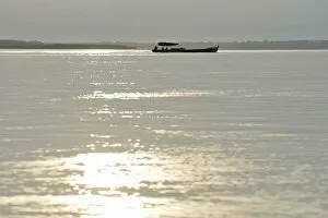 Images Dated 27th June 2012: A boat on the Amazon River, near Puerto Narino, Colombia