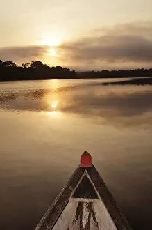 Amazon Gallery: Boat on the Amazon River, near Puerto Narino, Colombia