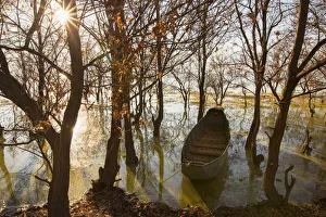 Dali Prints: Boat on Erhai Lake, Shuanglang, Yunnan, China