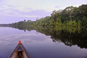 Images Dated 27th June 2012: Boat on the Lago de Tarapoto, Amazon River, near Puerto Narino, Colombia