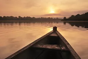 Amazon Gallery: Boat on the Lago de Tarapoto, Amazon River, near Puerto Narino, Colombia