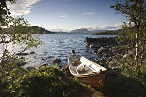 Boat on Lake Kilpisjarvi