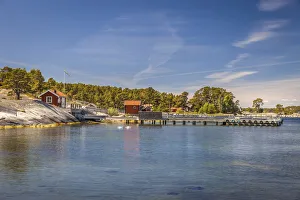 Landing Stage Prints: Boat launch on Sandhamn Island, Stockholm County, Sweden