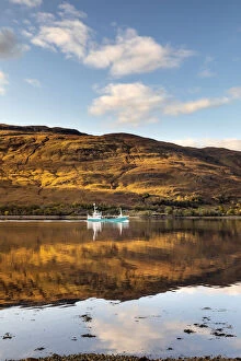 Images Dated 12th August 2021: Boat on Loch Linnhe, Fort William, Scotland, UK