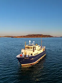 Cruise Prints: Boat at Loch Scridain, Isle of Mull, Scotland, UK