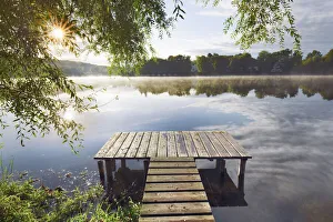Boat ramp at Woerthsee - Germany, Bavaria, Upper Bavaria, Starnberg, Schlagenhofen - Funfseenland, Worthsee