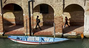 Boat in the Sestiere Cannaregio, Venice, Veneto, Italy