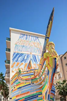 Toulon Prints: Boat Shaped Apartment Block, Toulon, Provence-Alpes-Cote d'Azur, France