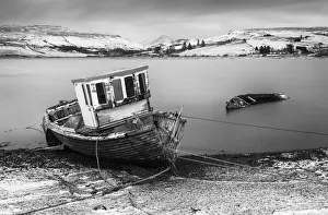 Boat wreck at Carbost, Isle of Skye, Scotland