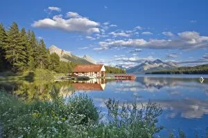 Albert A Collection: Boathouse and Maligne Lake