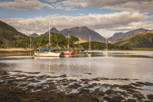 Boats in Bishops Bay, Loch Leven, Ballachulish, Highlands, Scotland, Great Britain Boats in Bishops Bay, Loch Leven, Ballachulish, Highlands, Scotland, Great Britain