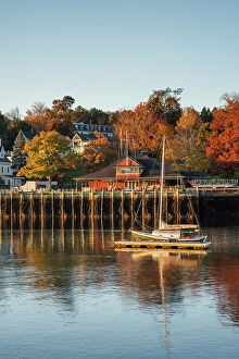 Camden Prints: Boats at Camden Harbour, Camden, Maine, USA