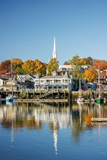 Camden Prints: Boats at Camden Harbour, Camden, Maine, USA