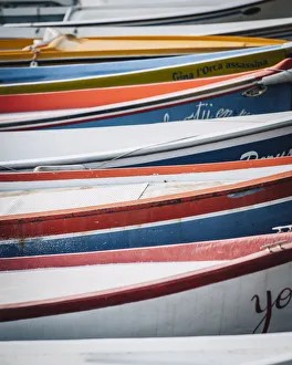 Garda Lake Prints: Boats into Garda harbour, Garda Lake, Verona province, Veneto, Italy